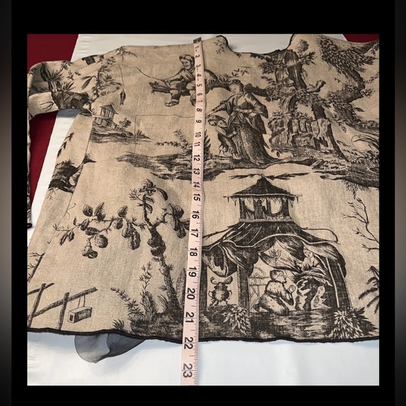 LOUIS SIMON for La Libellule TAN designer ASIAN BLAZER JACKET black ribbon ties - Picture 8 of 16